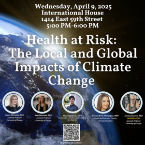 Flyer depicting the title of the event along with the panel participants. 